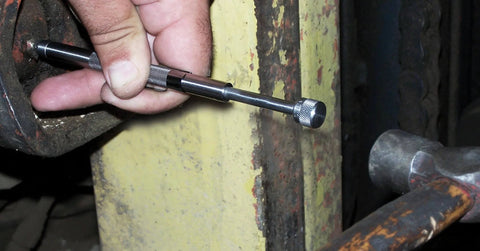 Hand using Pocket Model Grease Joint Rejuvenator Tool By IPA Tools Innovative Products Of America on machinery