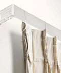 2.5 Inch Pocket Rod Brackets For Drapery Adjustable 3.5 To 6 Inch Clearance Universal Fit For Wide Pocket Rods shown installed