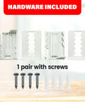 2.5 Inch Pocket Rod Brackets For Drapery Adjustable 3.5 To 6 Inch Clearance Universal Fit For Wide Pocket Rods Heavy Duty Mounting Hardware Included 1 Pair With Screws And Plugs By Amazing Drapery Hardware