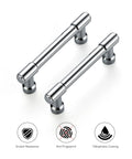20 Pack 3 Inch Hole Center Solid Kitchen Cabinet Handles In Polished Chrome Dresser Pulls With Scratch Resistance and Anti-Fingerprint Features