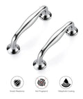 3 Inch Polished Chrome Cabinet Handles Solid Zinc Alloy Pulls For Cupboards And Drawers 10 Pack Modern Kitchen Hardware shown