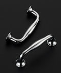 3 Inch Polished Chrome Cabinet Handles Solid Zinc Alloy Pulls For Cupboards And Drawers shown against a black background