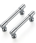 20 Pack 3 Inch Hole Center Solid Kitchen Cabinet Handles in Polished Chrome, Zinc Alloy, Dresser Pulls, Drawer Pulls