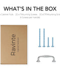 Box contents of 3 Inch Polished Chrome Cabinet Handles Solid Zinc Alloy Pulls For Cupboards And Drawers 10 Pack Modern Kitchen Hardware