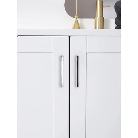 Solid Heavy Duty Jasper Cabinet Pulls Set 10 Pack Polished Chrome 5 Inch Center to Center Kitchen Cupboard Drawer Handles