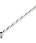 18 Inch Hole Center Cabinet Pulls, Polished Nickel, Solid Zinc Alloy Construction, Heavy Duty Kitchen Hardware, Side View