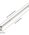 18 Inch Hole Center Cabinet Pulls, Polished Nickel, Solid Zinc Alloy Construction, Heavy Duty Kitchen Hardware, 1 Pack, dimensions shown