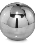 Bola Polished Sphere, Silver Aluminum, 5-inch Decorative Orb for Centerpiece Bowls and Home Decor