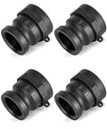 Poly Cam Latch Fittings 4 Pack Type A Standard Couplings Plastic Quick Disconnect Adapters 2 Inch Male To 2 Inch Female Thread