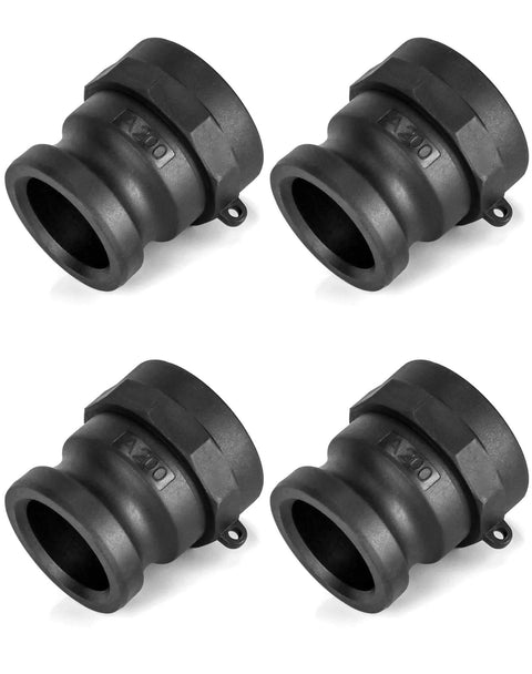 Poly Cam Latch Fittings 4 Pack Type A Standard Couplings Plastic Quick Disconnect Adapters 2 Inch Male To 2 Inch Female Thread