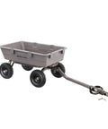 Heavy Duty Poly Dump Cart with 5 Cu Ft Tub 800 LB Haul Capacity Towable Utility Wagon with Quick Release Dumping and Pneumatic Tires