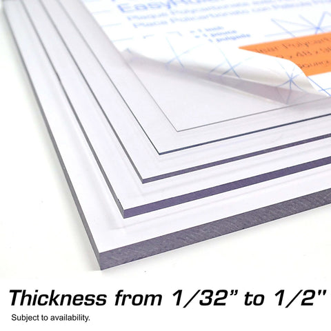 Polycarbonate Clear Plastic Sheet 12 By 18 By One Sixteenth Inch EasyRuler Film Shatter Resistant For VEX Robots DIY Hobby close-up view