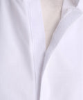 Close-up of front hook loop fastener on Unisex Lab Coat For Work In Cleanrooms Durable 100 Polyester White XX Large by iiniim