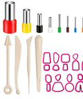 Must Have 31 Piece Polymer Clay Cutters Kit With 8 Round Cutters 18 Rectangular Earring Molds And 5 Plastic Sculpting Tools