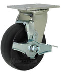Toolbox, Job Box & Gangbox 5" Polyolefin Caster Kit with Hardware - 2,000 Lbs. Capacity, close-up of swivel caster.