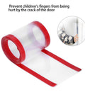 47.2 Inch Roll Door Pinch Guard Safety Stopper For Finger Pinch Prevention, Anti Slam Protector for home use, shown unrolled