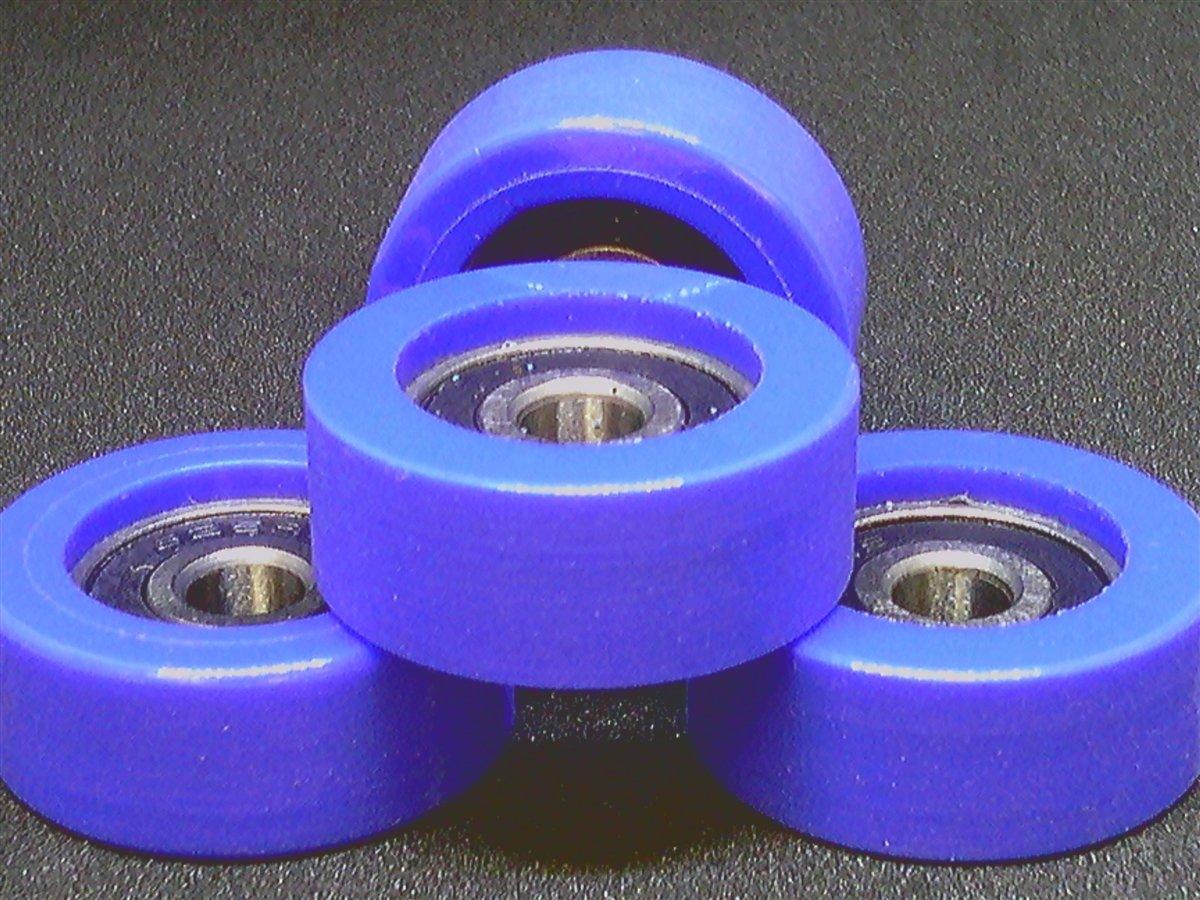 Polyurethane Blue color Rubber Bearing with tire 5x22x9mm Sealed Miniature VXB Ball Bearings