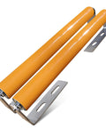 Long Polyurethane Coated Roller with Bracket - Ideal for Conveyor Belts and Kayak Rollers - Heavy Duty Roller with 22″ Between Frame