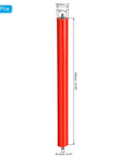 Polyurethane Coated Conveyor Roller 2" Diameter 24" Length, 2 Pack Stainless Steel Transmission Replacement Part Galvanized End, Red