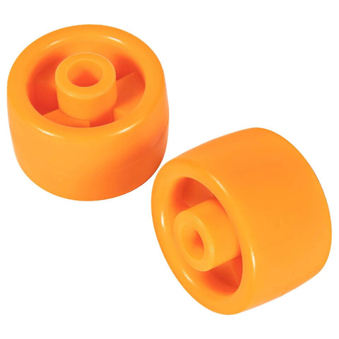 Front Load Wheel Replacement Kit For Crown PTH50 Pallet Jack With Axles Bearings And Hardware Includes 2 Black 2.75 X 3.75 Inch Front Load Rollers Entry And Exit Rollers Polyurethane Tread 95A Black 20mm