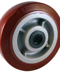 Side view of Six Inch By Two Inch Premium Polyurethane On Polyolefin Core Caster Wheel With Retainer 900 Lbs Capacity Replacement Wheel