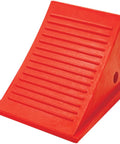 Heavy Duty Wheel Chock For 32 To 46 Inch Tires, 50k Lb Load Capacity, Made In USA Polyurethane Construction, Lightweight And Durable Trailer Wheel Chock For Semi Trucks Utility And Tractor Trailers UC1500 4.5 shown in bright orange