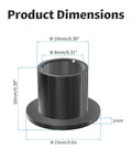 4 Pcs Pom Flanged Sleeve Bearings 8mm ID 10mm OD 10mm Length Flange Diameter 15mm Oilless Black POM Self Lubricating Flanged Bushings
