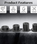 4 Pcs Pom Flanged Sleeve Bearings 8mm ID 10mm OD 10mm Length Flange Diameter 15mm Oilless Black POM features overview