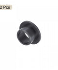 Flanged Sleeve Bearings 8mm Bore 10mm OD 7mm Length POM Self Lubricating Oilless Bushings Black 2 Pieces