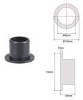 Flanged Sleeve Bearing Set With 8mm Bore 10mm Outer Diameter And 10mm Length POM Self Lubricating Oil Free Bushings In Black Pack Of 4