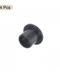 Flanged Sleeve Bearing Set With 8mm Bore 10mm Outer Diameter And 10mm Length POM Self Lubricating Oil Free Bushings In Black Pack Of 4