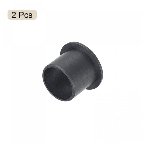 Flanged Sleeve Bearing Set 20mm Bore 23mm Outer Diameter 21mm Length With 30mm Flange 1.5mm Flange Thickness POM Self Lubricating Oilless Bushings Black 2 Pieces