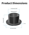 Set Of 4 POM Flanged Sleeve Bearings 8mm ID x 10mm OD x 7mm Length With 15mm Flange Diameter Self Lubricating Oilless Bushings