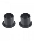 Flanged Sleeve Bearing Set, 15mm Bore, 17mm OD, 17mm Length, Flange Diameter 23mm, POM Self-Lubricating Oilless Bushings, Black