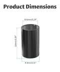 4Pcs POM Oil Free Sleeve Bearings 6mm ID 8mm OD 10mm Length Self Lubricating Black Bushings product dimensions diagram