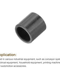 8 Pcs POM Sleeve Bearing Bushings 6mm ID 8mm OD 8mm Length Oil Free Self Lubricating Black Plastic Bearings displayed against white.