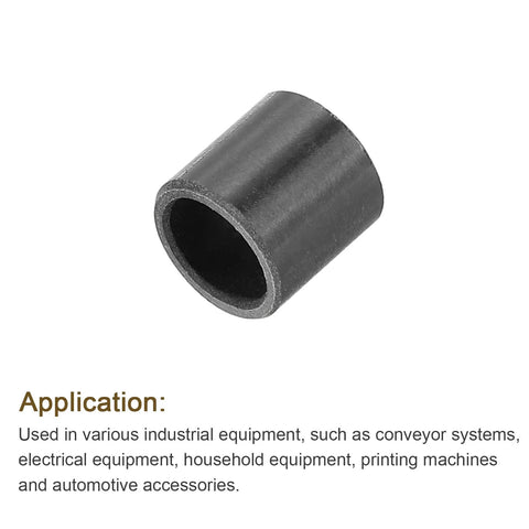 8 Pcs POM Sleeve Bearing Bushings 6mm ID 8mm OD 8mm Length Oil Free Self Lubricating Black Plastic Bearings displayed against white.