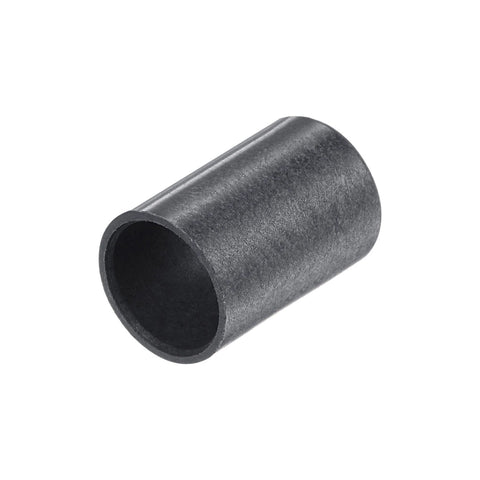 Single POM sleeve bearing showing 10mm bore, 12mm OD, and 20mm length, black self-lubricating bushings for linear guides and shafts.