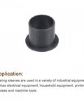 Flanged Sleeve Bearing Set 20mm Bore 23mm Outer Diameter 21mm Length With 30mm Flange 1.5mm Flange Thickness POM Black for Machinery