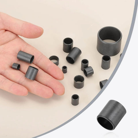 8 Pack POM Sleeve Bearings 12mm ID 14mm OD 15mm Length Self Lubricating Oilless Plastic Bushings Black For DIY Projects And Small Machines