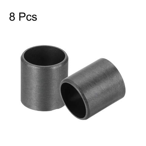 8 Pack POM Sleeve Bearings 12mm ID 14mm OD 15mm Length Self Lubricating Oilless Plastic Bushings Black For DIY Projects