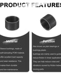 Eight Pack POM Sleeve Bearings With ID 10mm OD 12mm And Length 8mm Oilless Wrapped Bushings Black Self Lubricating Description