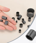 Hand holding 8 Pack POM Sleeve Bearings Plastic Bushings ID 8mm OD 10mm Length 10mm Self Lubricating Oilless for machinery