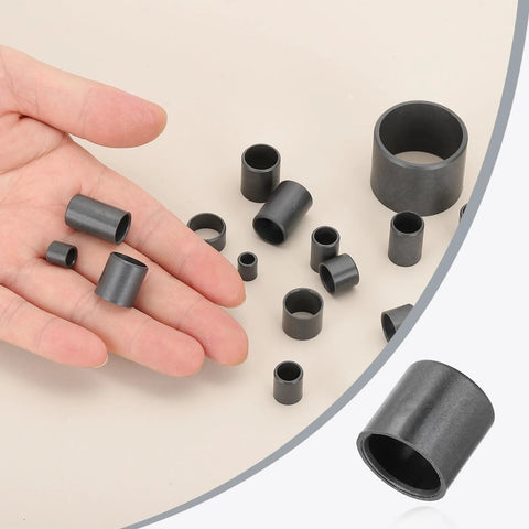 Hand holding 8 Pack POM Sleeve Bearings Plastic Bushings ID 8mm OD 10mm Length 10mm Self Lubricating Oilless for machinery