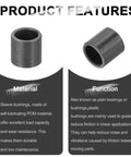 8 Pcs POM Sleeve Bearing Bushings 6mm ID 8mm OD 8mm Length Oil Free Self Lubricating Black Plastic Bearings Features
