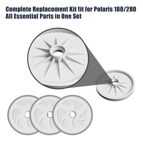Pool Cleaner Replacement Kit For Polaris 180 280 Vac-Sweep Models with C6 Large Wheels illustrated