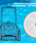 Illustration of pool cleaner with a wheel detail for Pool Cleaner Replacement Kit For Polaris 180 280 Vac-Sweep Models.