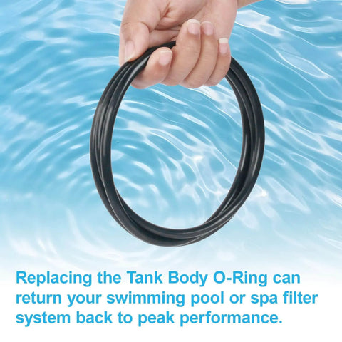 Person holding Pool Tank O Ring Replacement For Clean And Clear Plus And FNS Series Filter Tanks Fits CCP320 CCP420 CCP520 FNSP24 36 48 60 And Quad DE Filters Easy Install Durable Seal Pro Grade Pool Spa Maintenance.