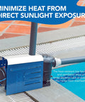 Universal Pool Pump Motor Cover With Adjustable Fit For 1/3 To 2 HP Motors, Durable Hard Plastic, Installed by Pool