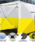 Pop Up Work Tent With Instant Tool Free Setup, Portable Shelter for Outdoor Worksite, Waterproof and UV Resistant, 6x6x6.6ft
